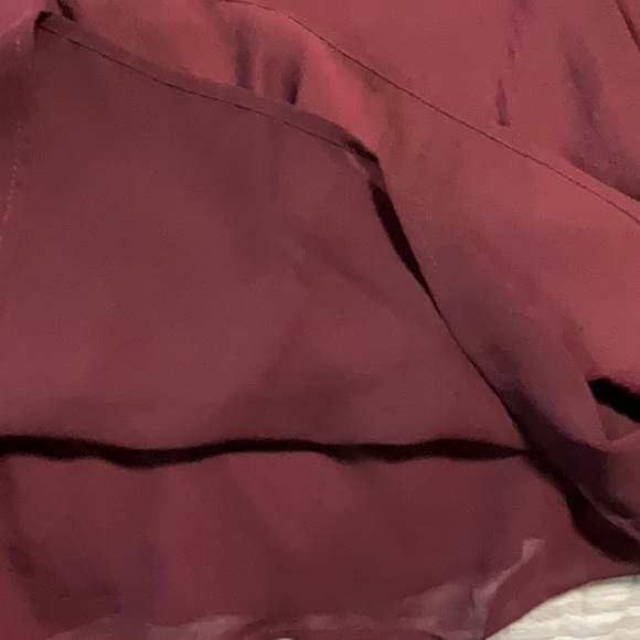 Loft Burgundy Tunic Dress L - Picture 9 of 9